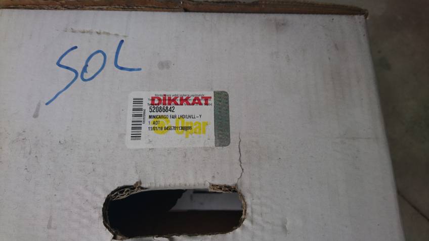 Fıat fiorino  Sol Far Orjınal