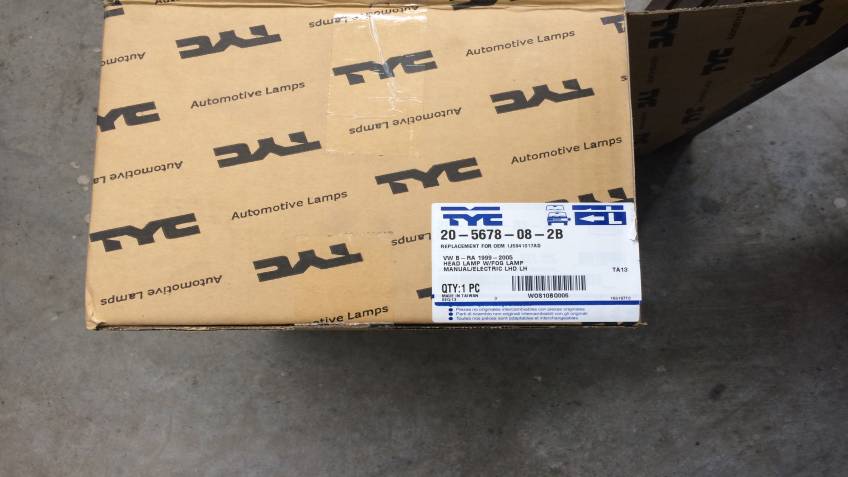 Volkswagen Bora 99-2005 Sol Far Serisi Yan Sanayi