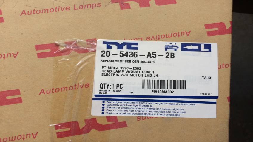 Fıat Maria 96-2002 Serisi Sol Far Yan Sanayi