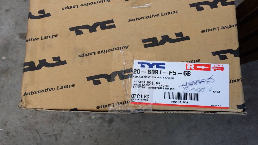 Fıat Albea Palio 2005 Sonrası Sağ Far Yan Sanayi