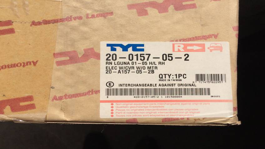 Renault Laguna 2001/2005 Serisi Sağ Far Yan Sanayi