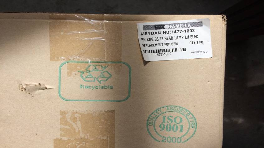 Renault Kangoo 2003/2012 Serisi Ön Far Lambası Yan Sanayi