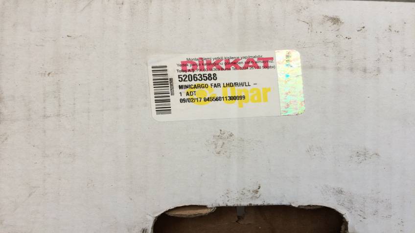 Fıat Fiorino Sağ far Orjinal