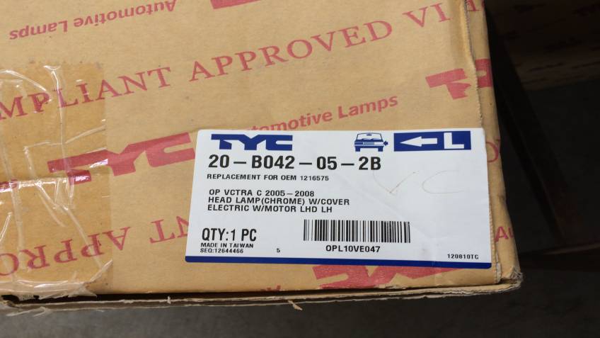 Opel Vectra C 2005/2008 Serisi Sol Far Yan Sanayi