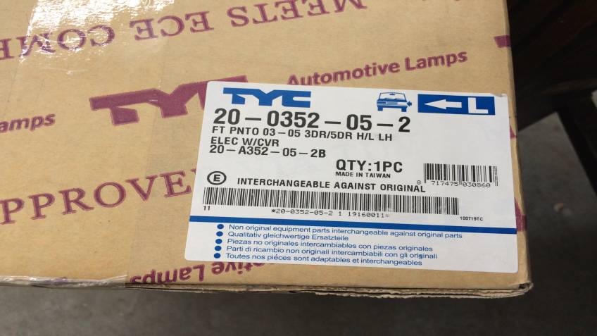 Fıat Punto 2003/2005 Serisi Sol Far Yan Sanayi