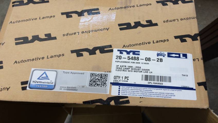 Opel Astra 1998/2004 Serisi Sol Far Yan Sanayi