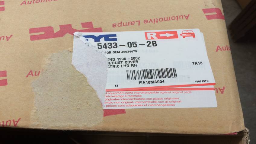 Fıat Brava 96/2002 Serisi Sağ Far Yan Sanayi