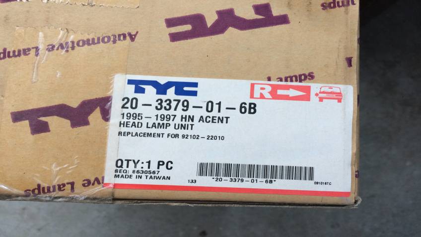 Hyundai Accent 95/97 Serisi Sağ Far Yan Sanayi